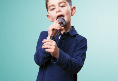 little kid singing
